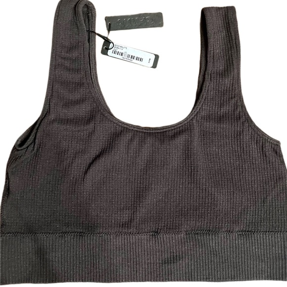Skims Ribbed Scoop Bralette Soot L/XL NWT - Picture 6 of 8